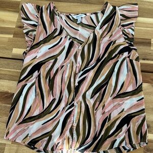 Nine West Multicolor Striped Blouse
